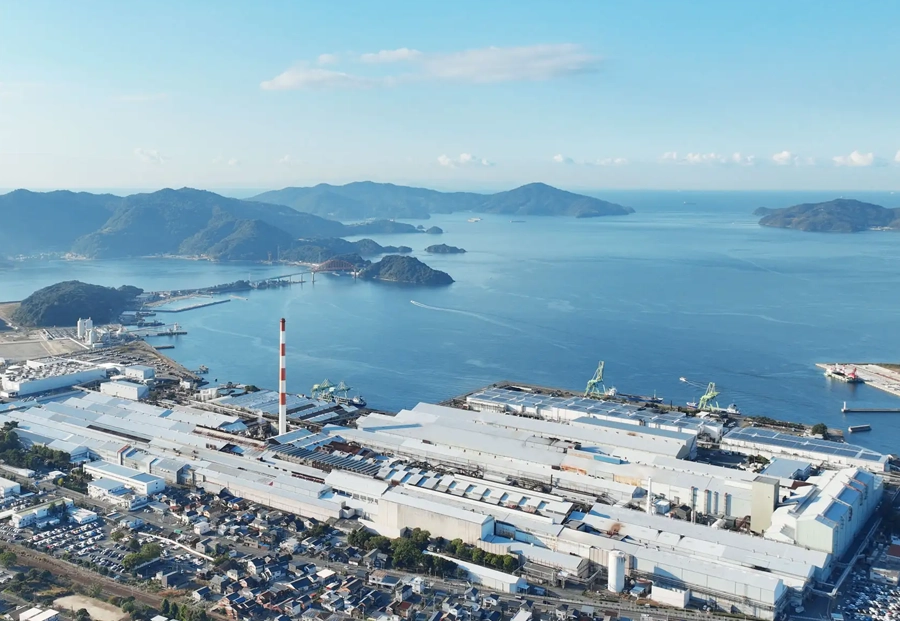 山口県にある下松事業所の景色