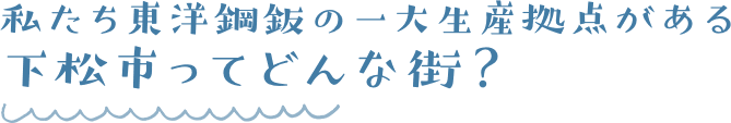 私たち東洋鋼鈑の一大生産拠点がある下松市ってどんな街？